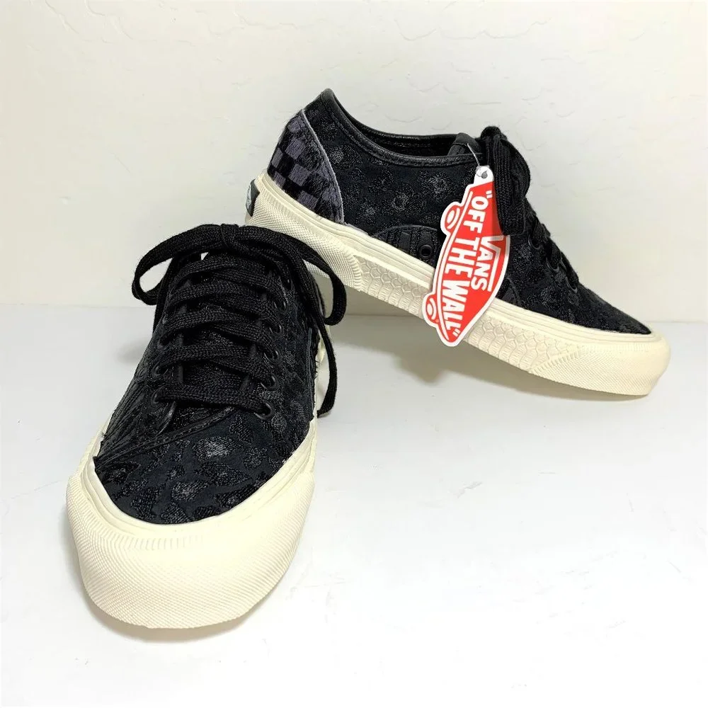 Vans x Billy’s Bess Ni Sneakers Limited Edition Leather Black Animal Size 6 NEW